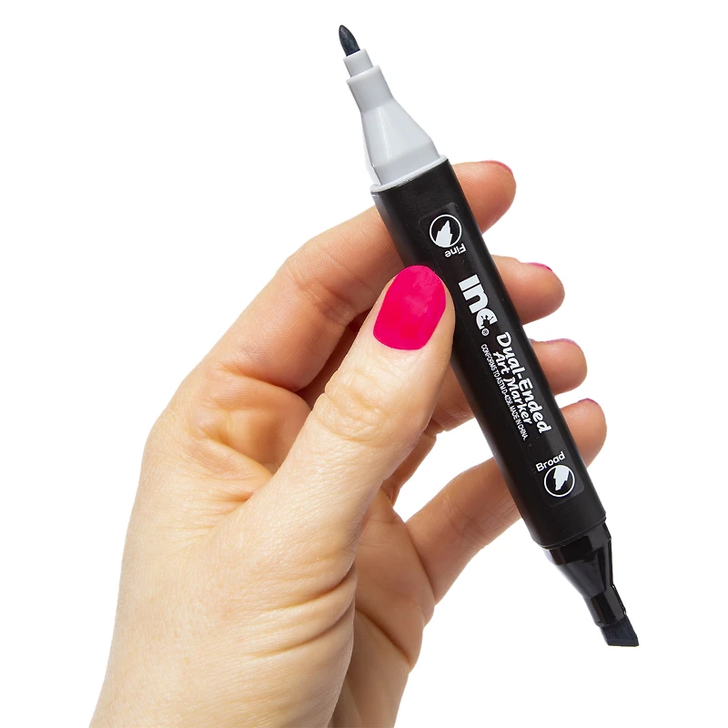 dual-ended art marker 10-count set, greys