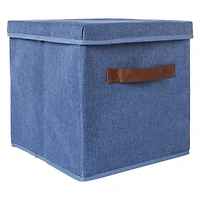 lidded collapsible storage bin 11in
