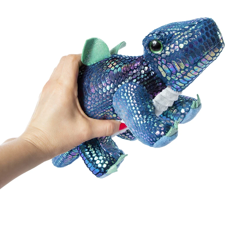 iridescent dinosaur stuffed animal toy 14in