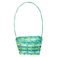 mini bamboo easter basket 7.8in - purple
