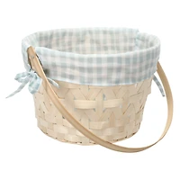 butterfly fabric-lined easter basket 10in