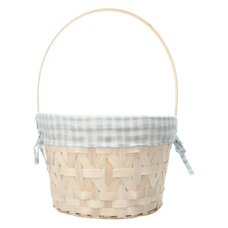 butterfly fabric-lined easter basket 10in