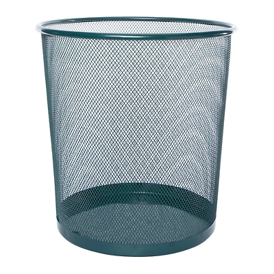 mini mesh trash can 11in - dark green
