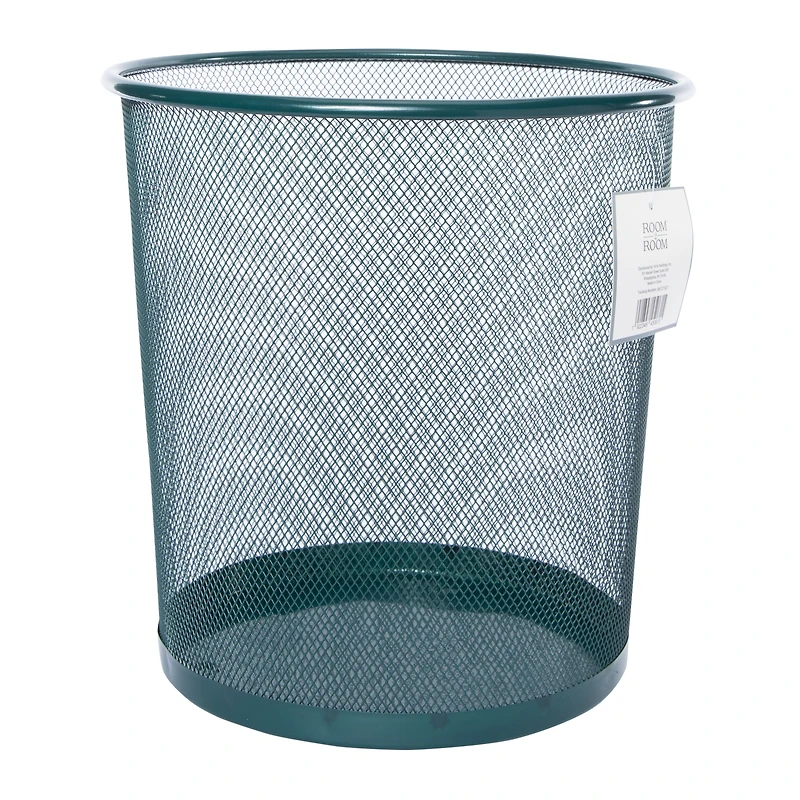 mini mesh trash can 11in - dark green