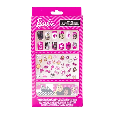 barbie™ press-on nails & stickers set