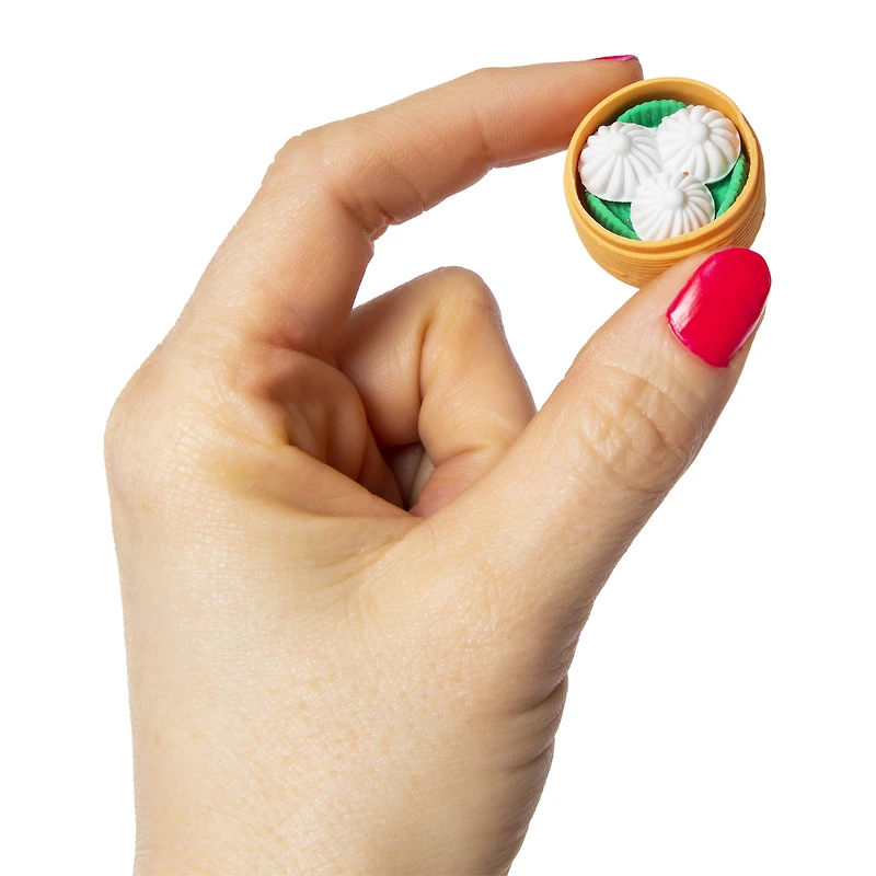 5-count dim sum 3D eraser set