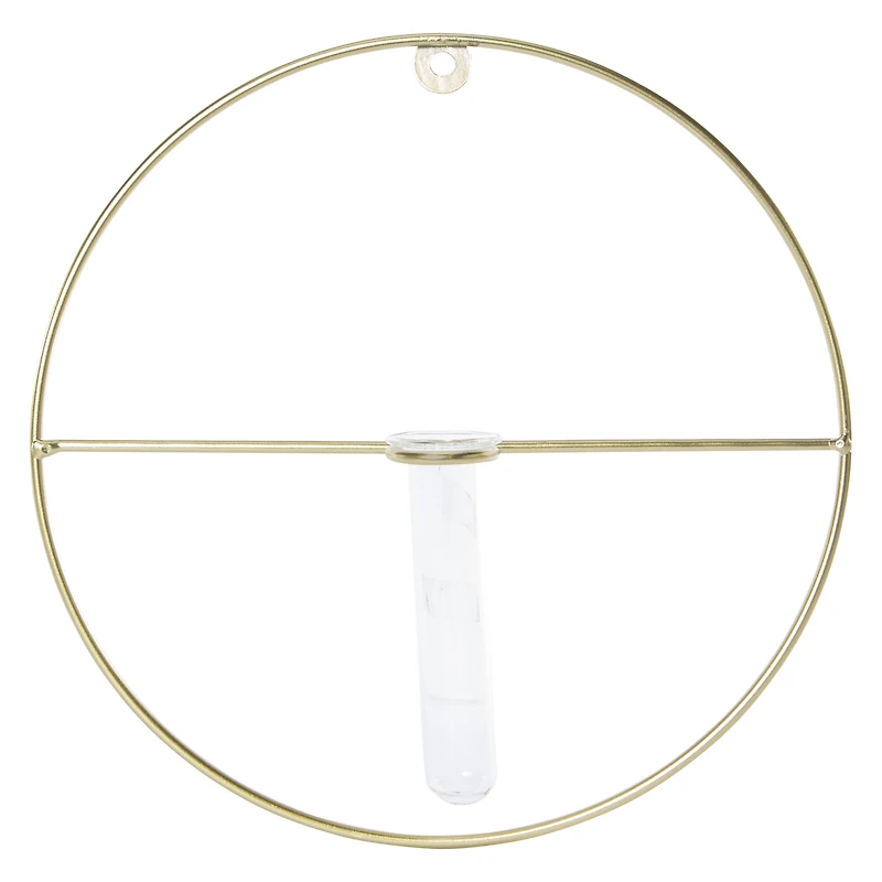 metal & glass wall mounted planter 8.6in