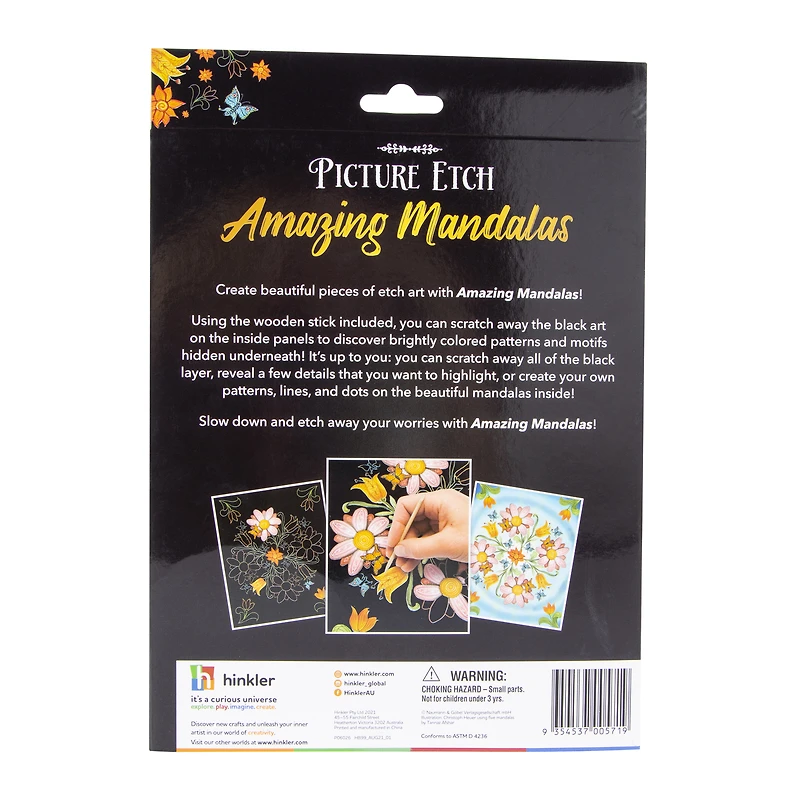 picture etch art kit - amazing mandalas