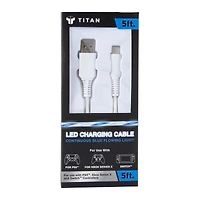 5ft LED USB-C charging cable for gaming controllers