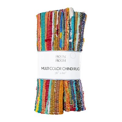 multicolor chindi rug 3ft x 5ft