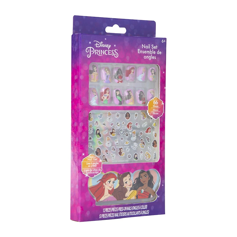 Disney Princess press-on nails & stickers set