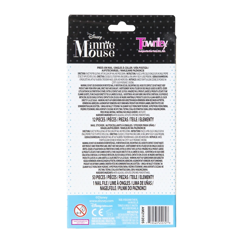 Disney Minnie Mouse press-on nails & stickers set