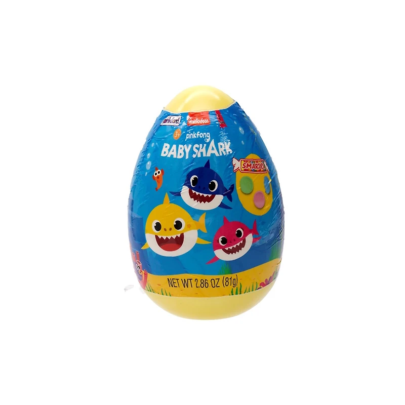baby shark™ jumbo candy egg with smarties® 2.86oz