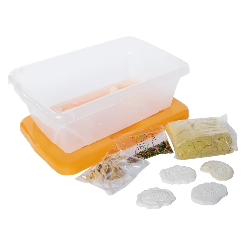 portable sensory toy bin w/ magic sand & water beads