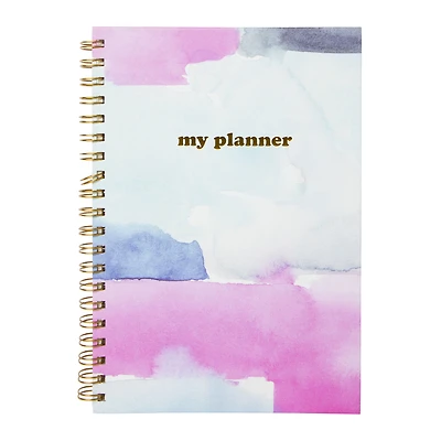 spiral-bound undated weekly planner