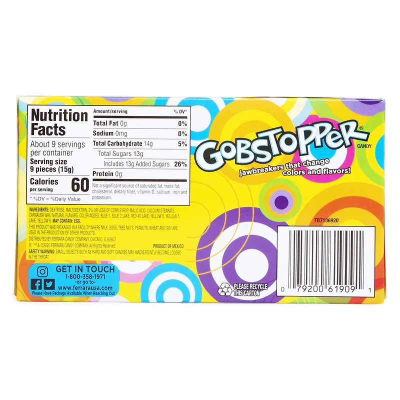 everlasting gobstopper® theater box candy 5oz