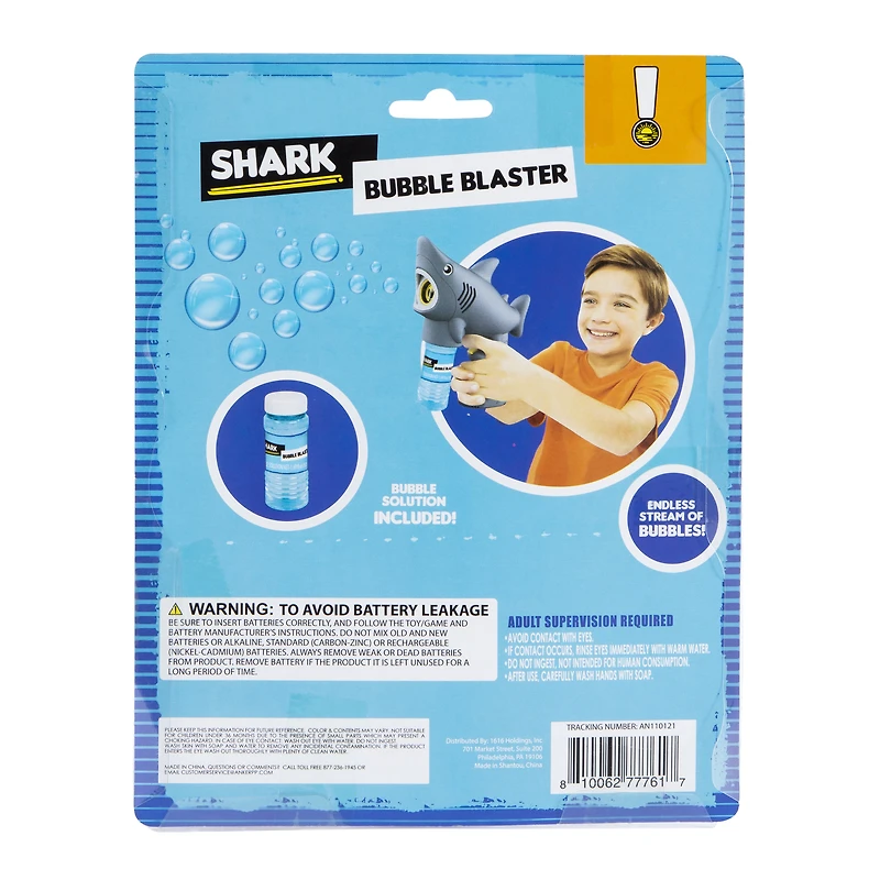 shark bubble blaster toy w/ bubble solution