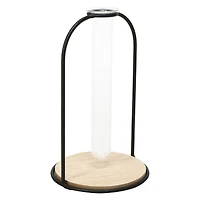 oval metal & glass planter 6.5in