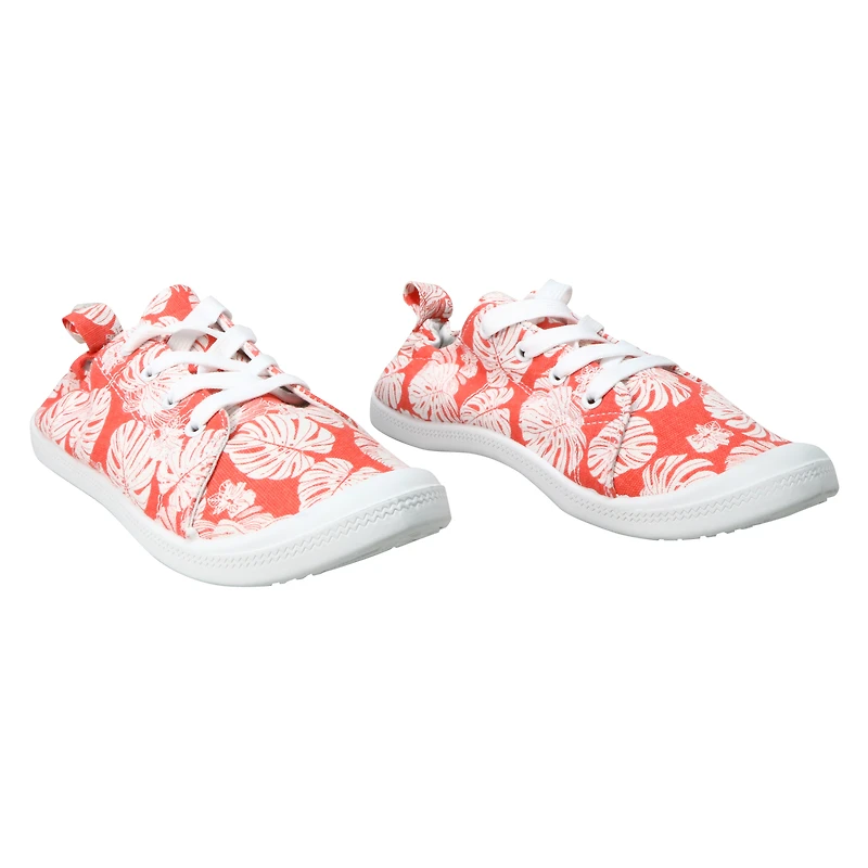 Ladies Blue Stripe Scrunch Back Sneakers