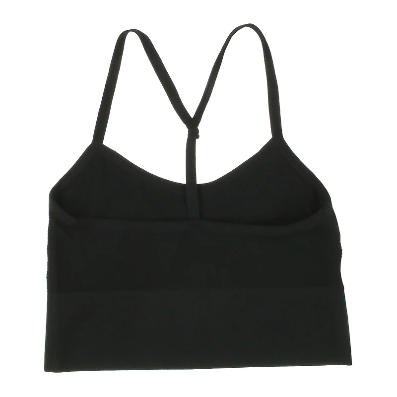 white longline t-back sports bra