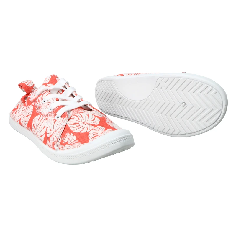 Ladies Blue Stripe Scrunch Back Sneakers