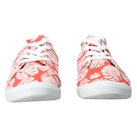 Ladies Blue Stripe Scrunch Back Sneakers