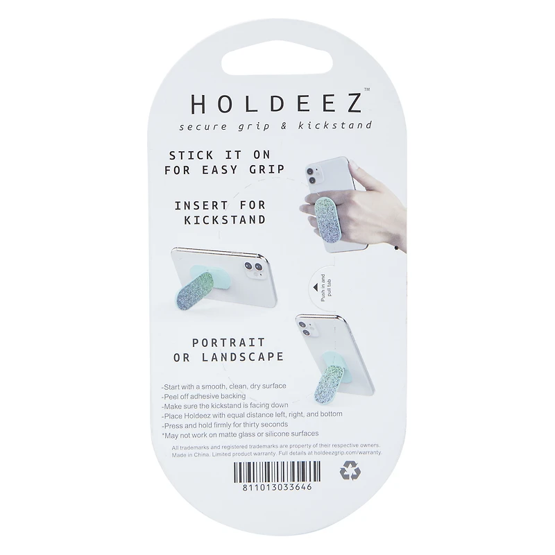 holdeez™ secure glitter phone grip & kickstand