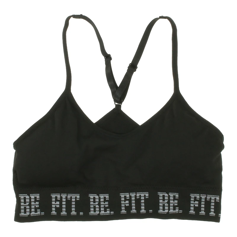 series-8 fitness™ gray 'empower' sports bra