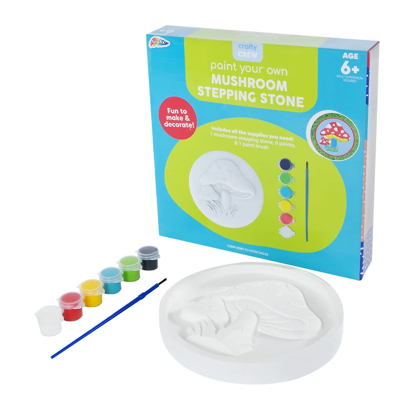 paint your own mushroom stepping stone craft kit