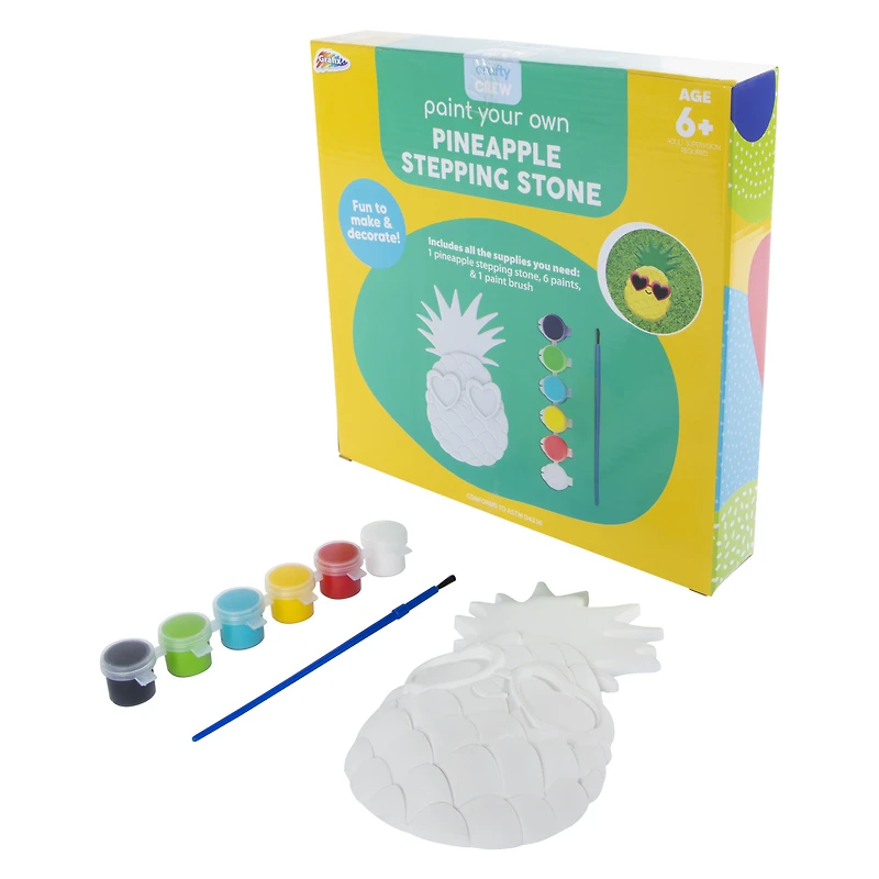 paint your own pineapple stepping stone craft kit