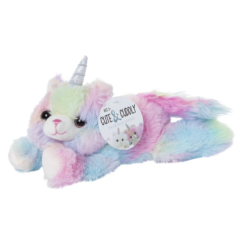 caticorn 12in stuffed animal - white