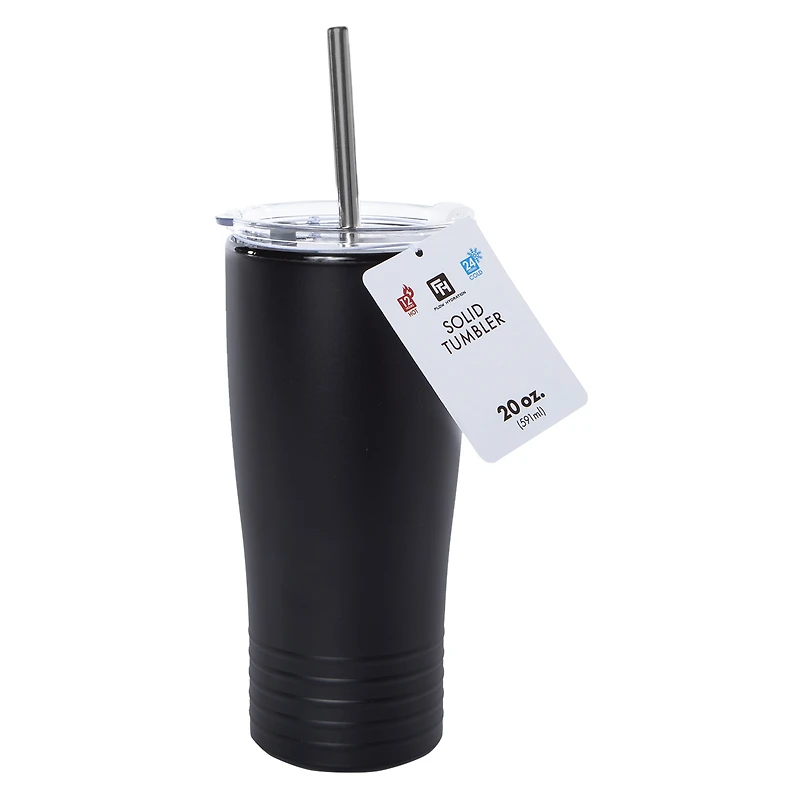 Stainless Steel Travel Tumbler For Hot Or Cold Beverages 20oz