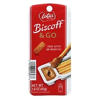 lotus biscoff® & go cookie butter and breadsticks snack pack 1.6oz