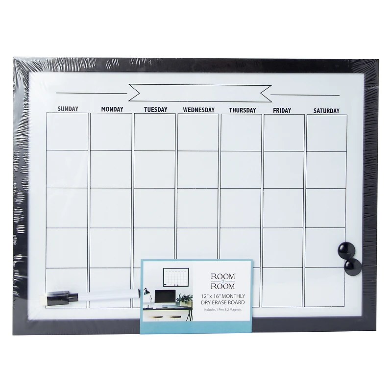 dry erase monthly calendar 12in x 16in