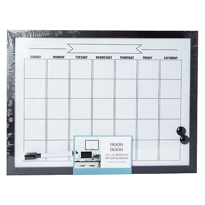 dry erase monthly calendar 12in x 16in