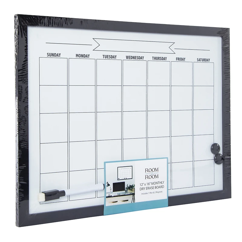 dry erase monthly calendar 12in x 16in
