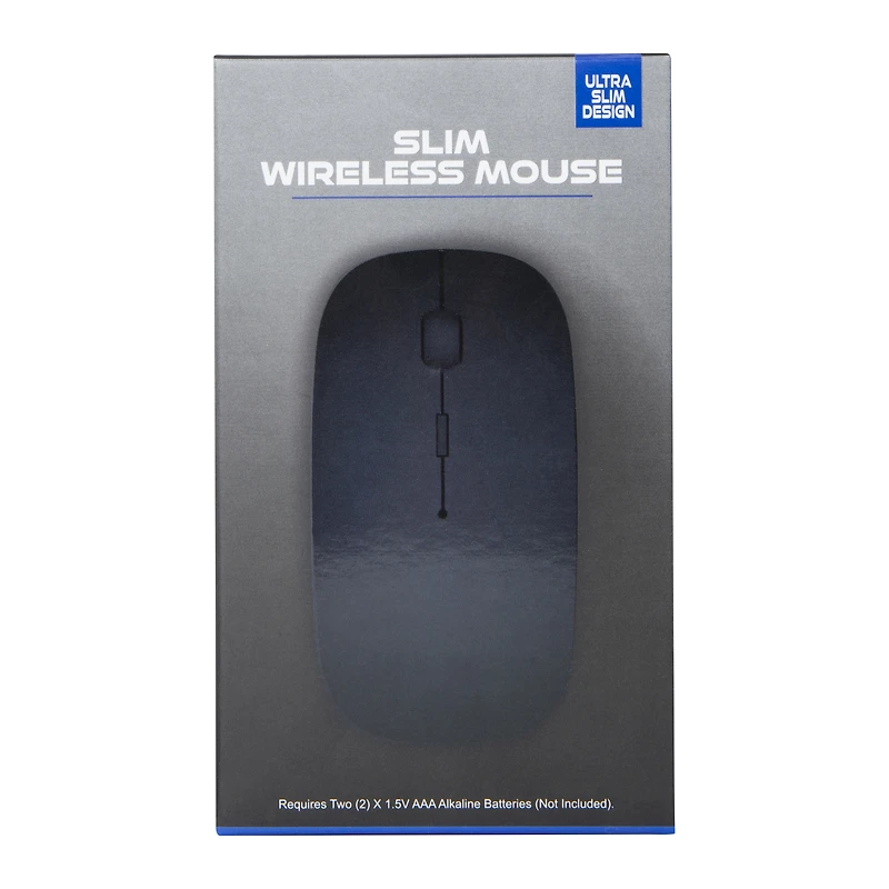 slim wireless mouse - black