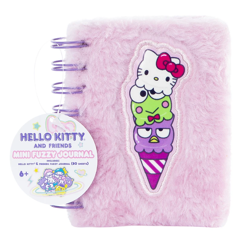 pink hello kitty® fuzzy mini journal