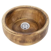 wooden bowl incense holder - dark