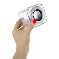 clear cube bluetooth® speaker with LED lights