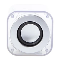 clear cube bluetooth® speaker with LED lights