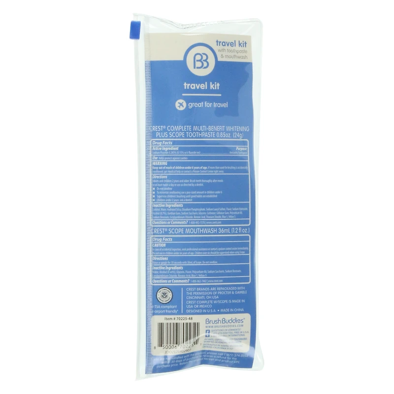crest® travel toothbrush kit