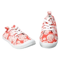 Ladies Blue Stripe Scrunch Back Sneakers