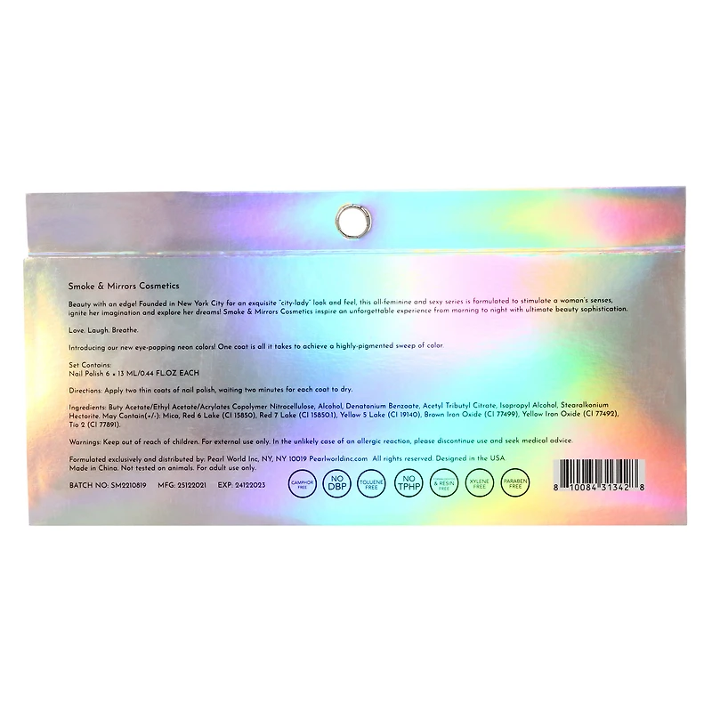 smoke & mirrors viva la neon 7-piece nail polish set