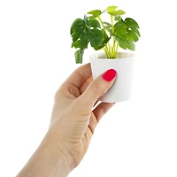 3-pack faux mini potted flowering plants