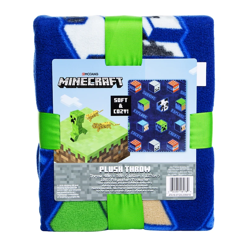 Minecraft™ Blocks Fleece Blanket 40in X 50in