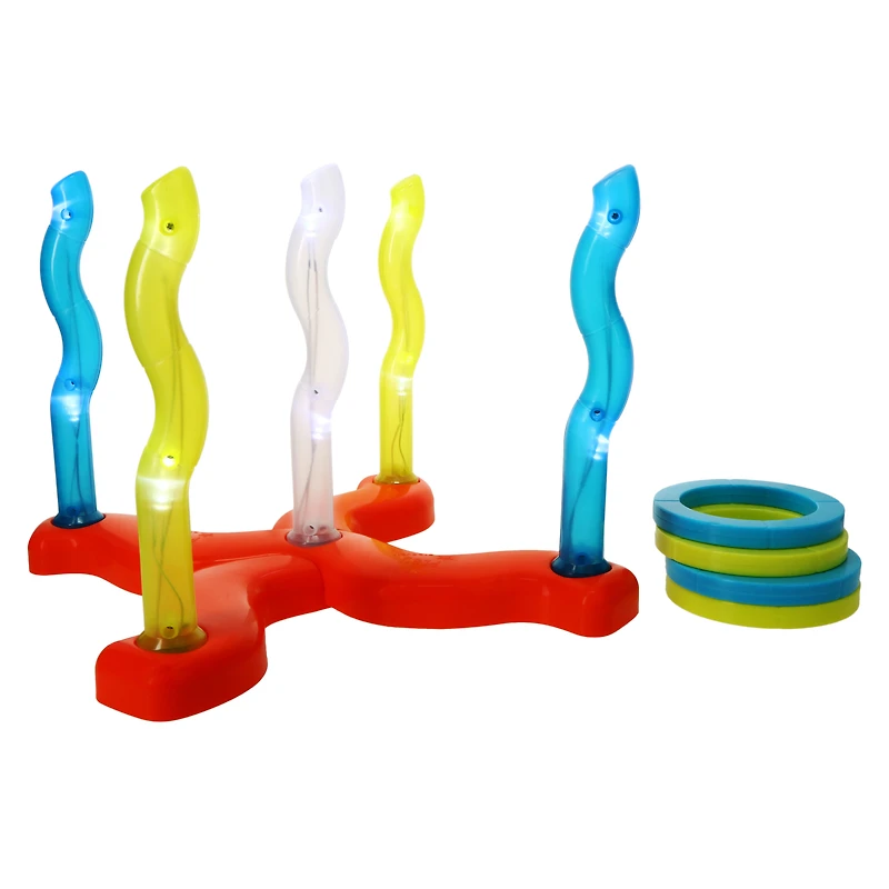 LED light up ring toss game