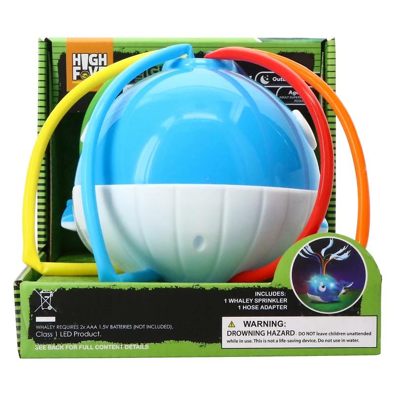LED light-up whale sprinkler toy