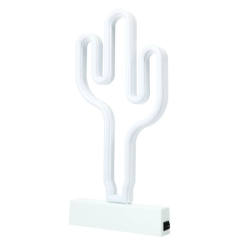 LED cactus neon sign with stand 12in, battery operated