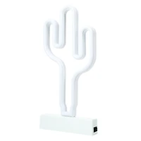 LED cactus neon sign with stand 12in, battery operated